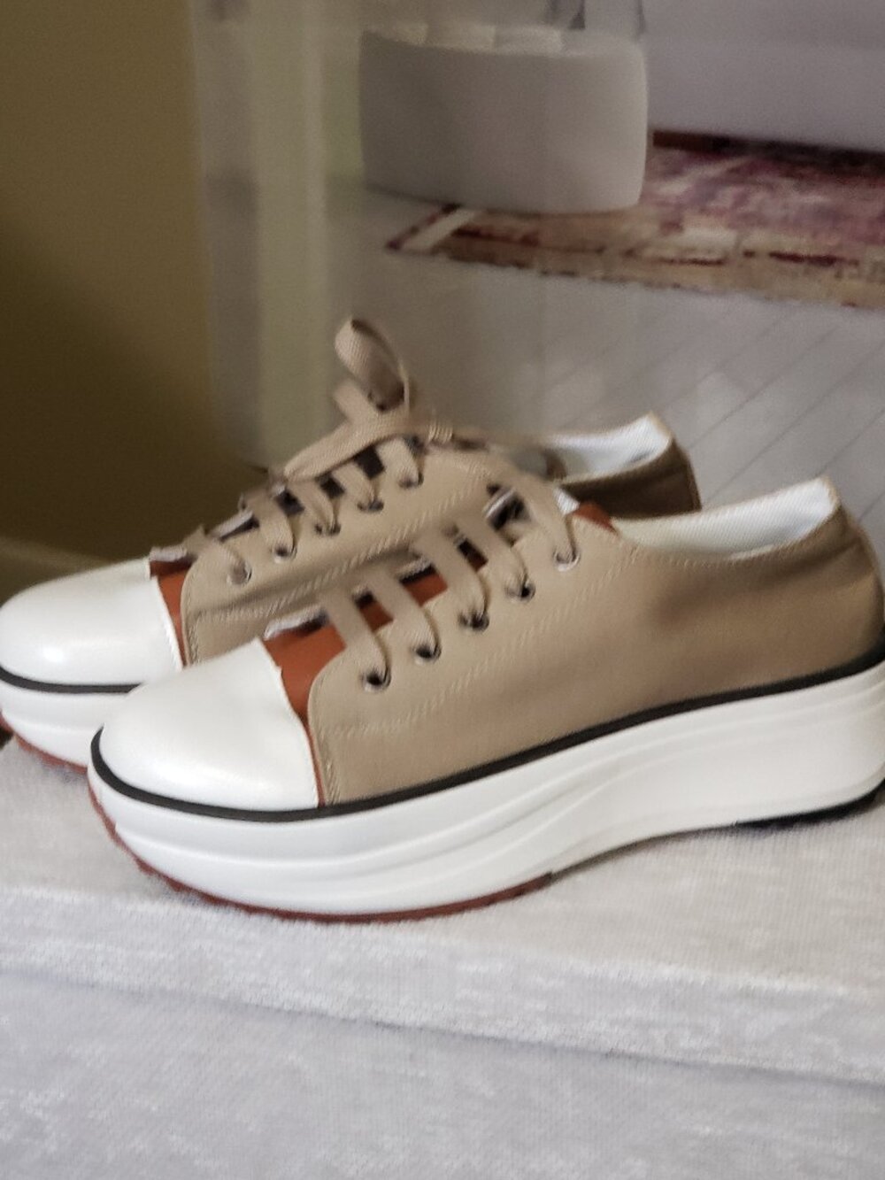 Tri-tone Women's Platform Sneakers, 9 1/2